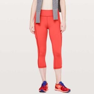 Lululemon Aries High Mesh 21" Speed Up Crop Leggings 10
